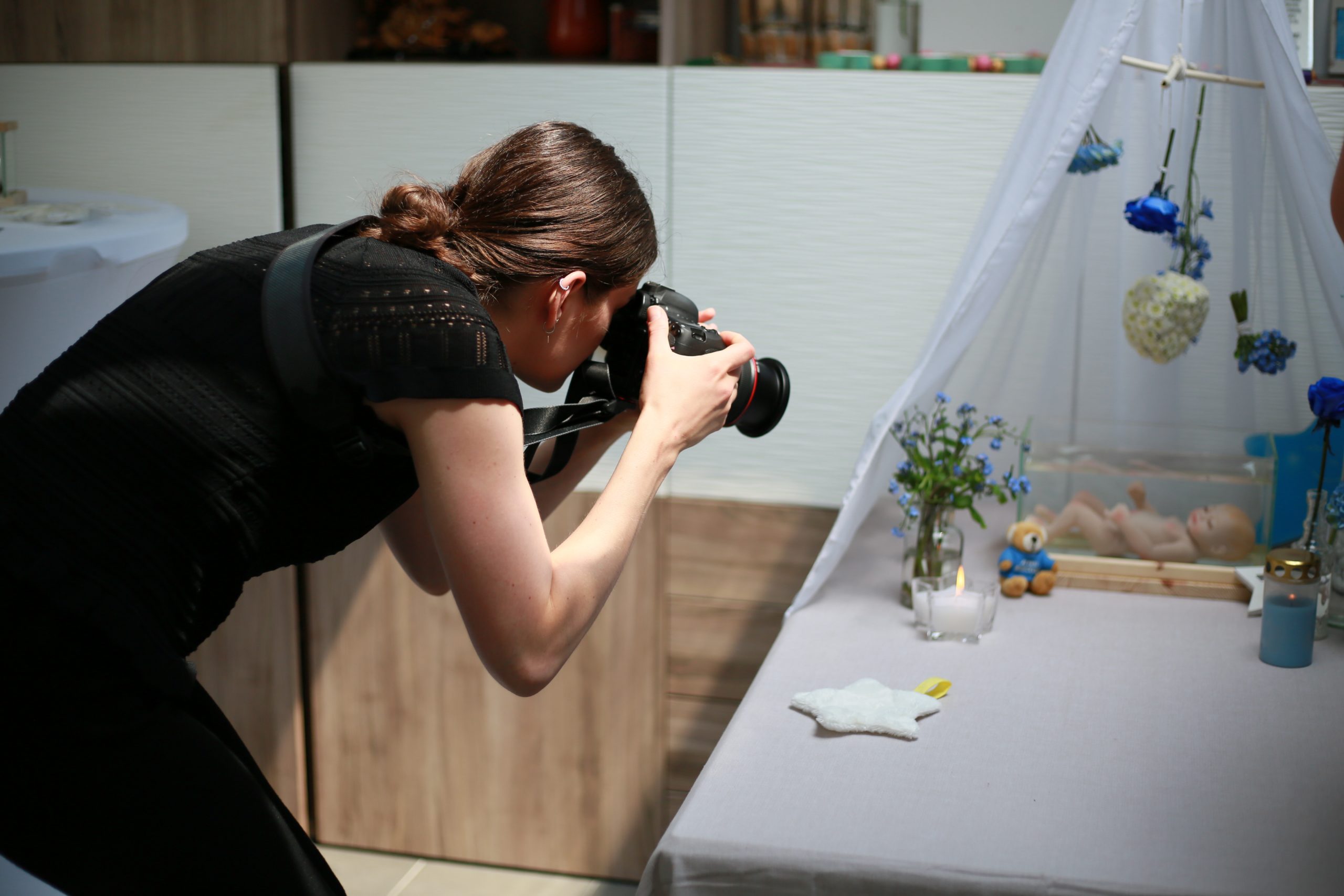 Uitvaartfotograaf aan het werk